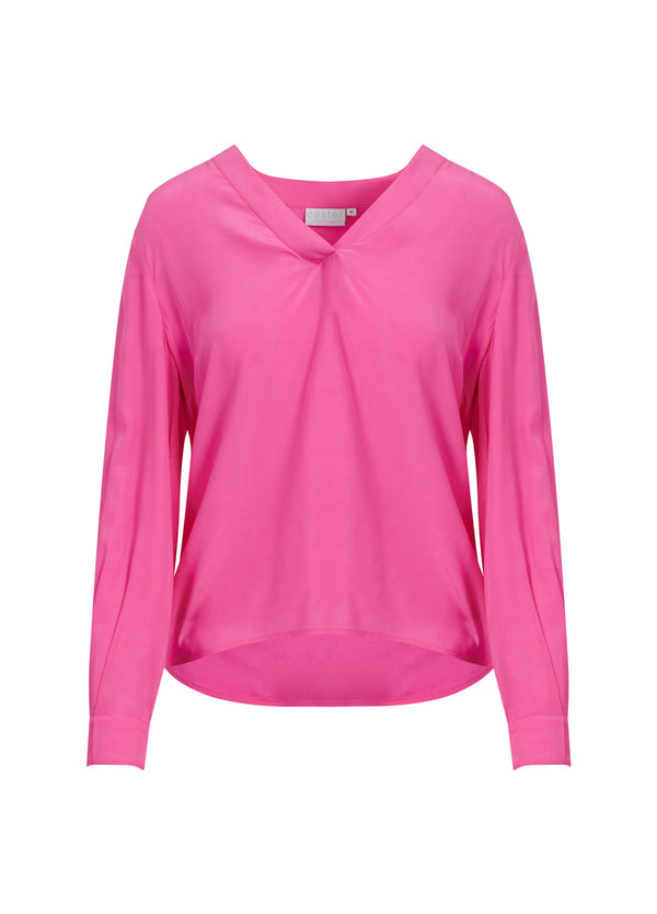 Coster Copenhagen BLOUSE W. V-NECK Shirt/Blouse Diva pink - 667