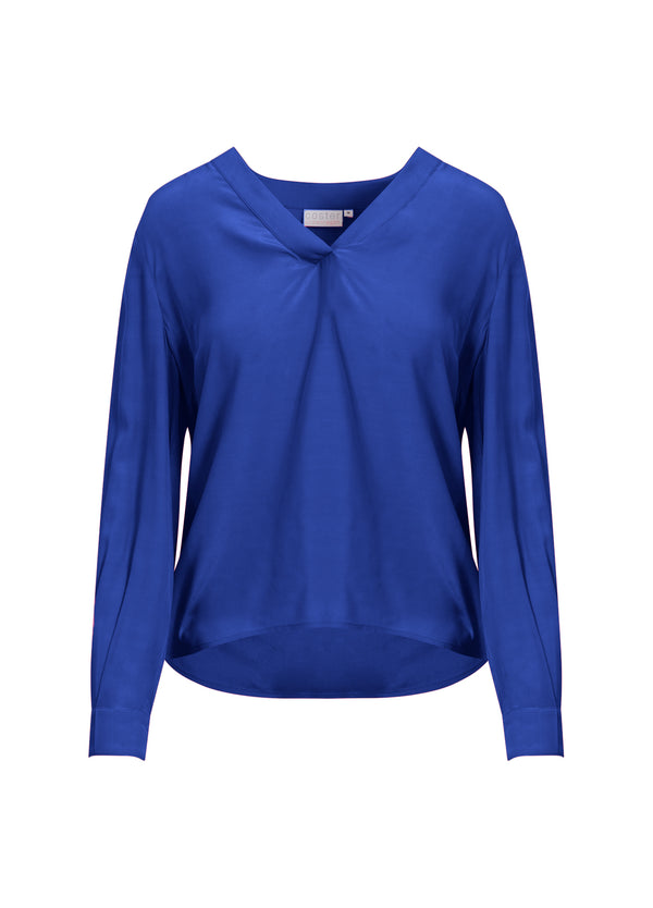 Coster Copenhagen BLOUSE W. V-NECK Shirt/Blouse Electric blue - 578