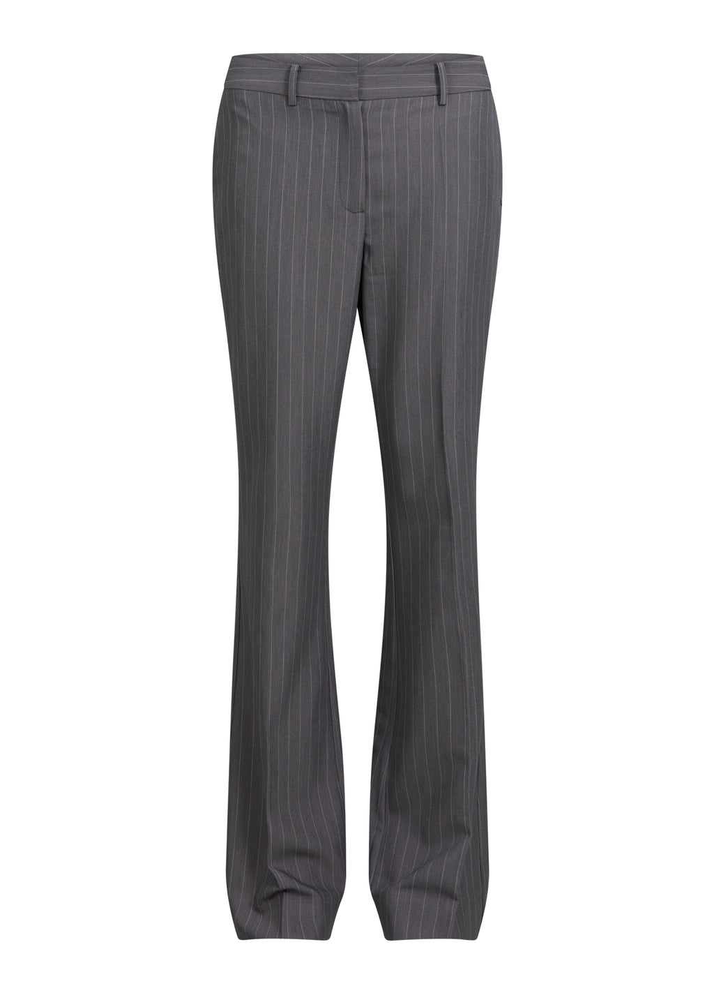 BOOT-CUT TROUSERS - LUCIA FIT - Grey pinstripe –