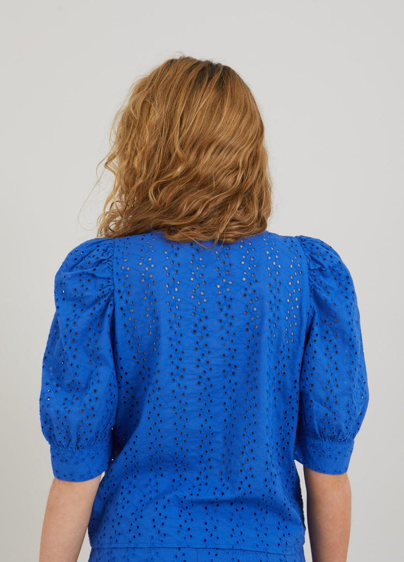 CC Heart CC HEART AMY TOP W. BRODERIE ANGLAISE Shirt/Blouse Electric blue - 578