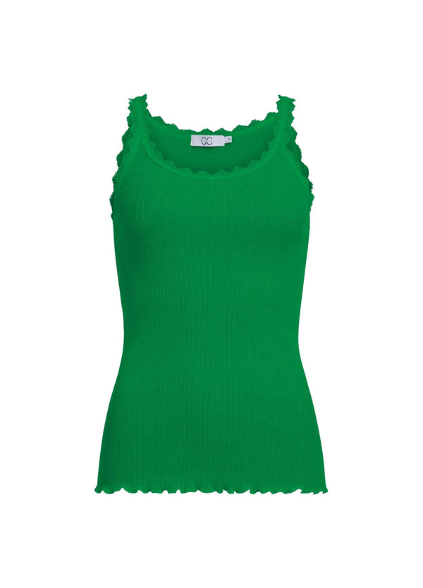 CC Heart CC HEART SILK LACE CAMISOLE Top - Short sleeve Emerald green - 402