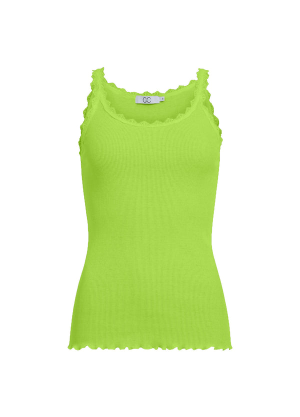 CC Heart CC HEART SILK SLEEVELESS WITH LACE Top - Short sleeve Flashy green - 459