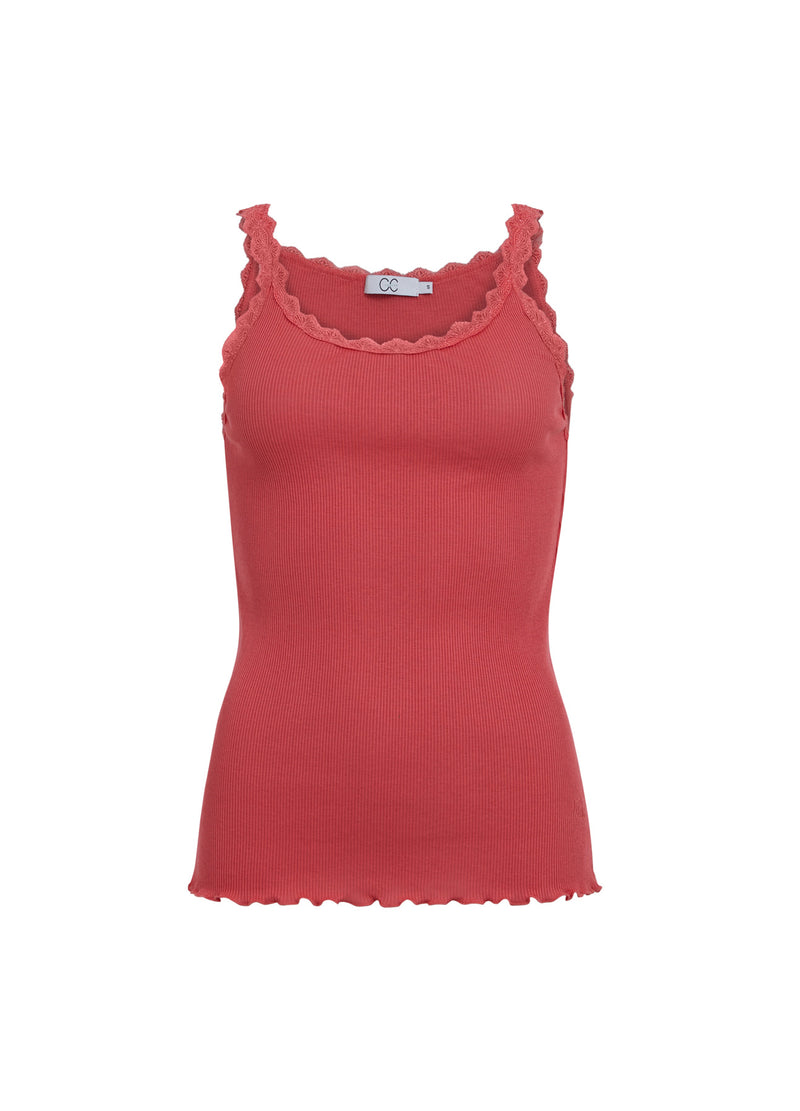 CC Heart CC HEART SILK LACE CAMISOLE Strap Top Poppy red - 682