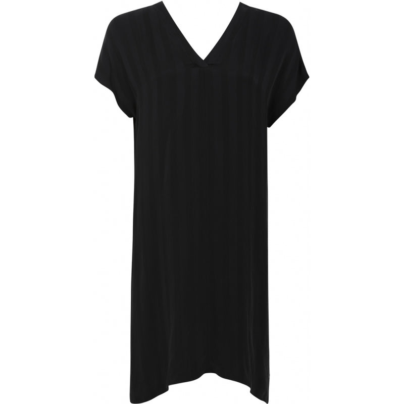 DRESS WITH SHORT SLEEVES - Black