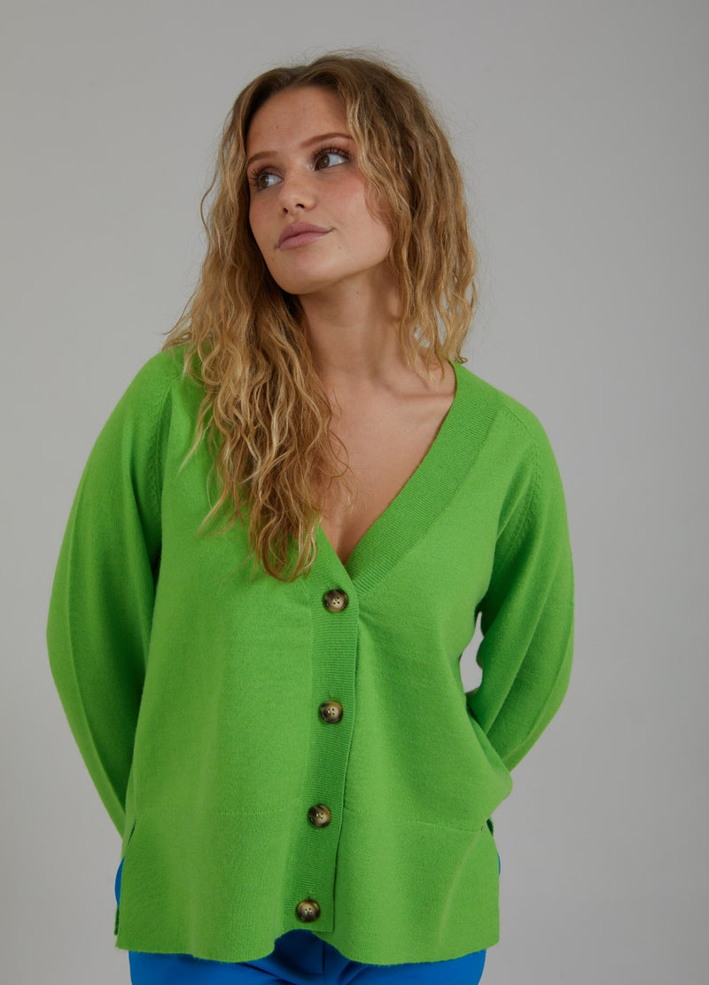 Coster Copenhagen KNIT CARDIGAN Knitwear Flashy green - 459