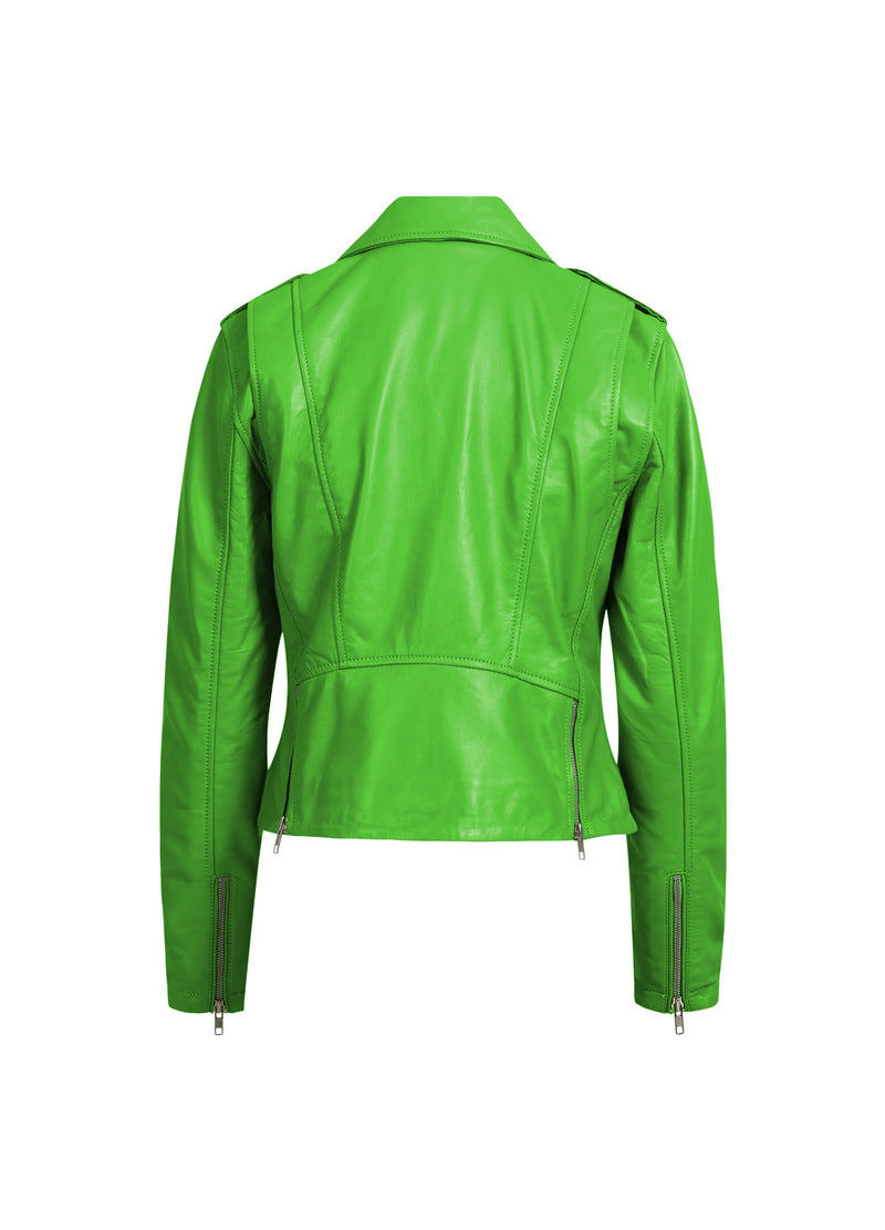 Coster Copenhagen LEATHER JACKET Outerwear Flashy green - 459
