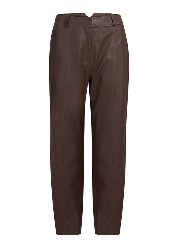 Coster Copenhagen LEATHER PANTS - LUCIA FIT Pants Spring brown - 387