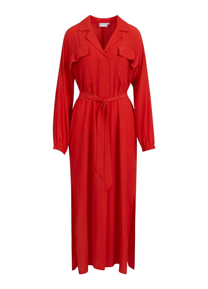Coster Copenhagen LONG SHIRT DRESS Dress Lipstick red - 698