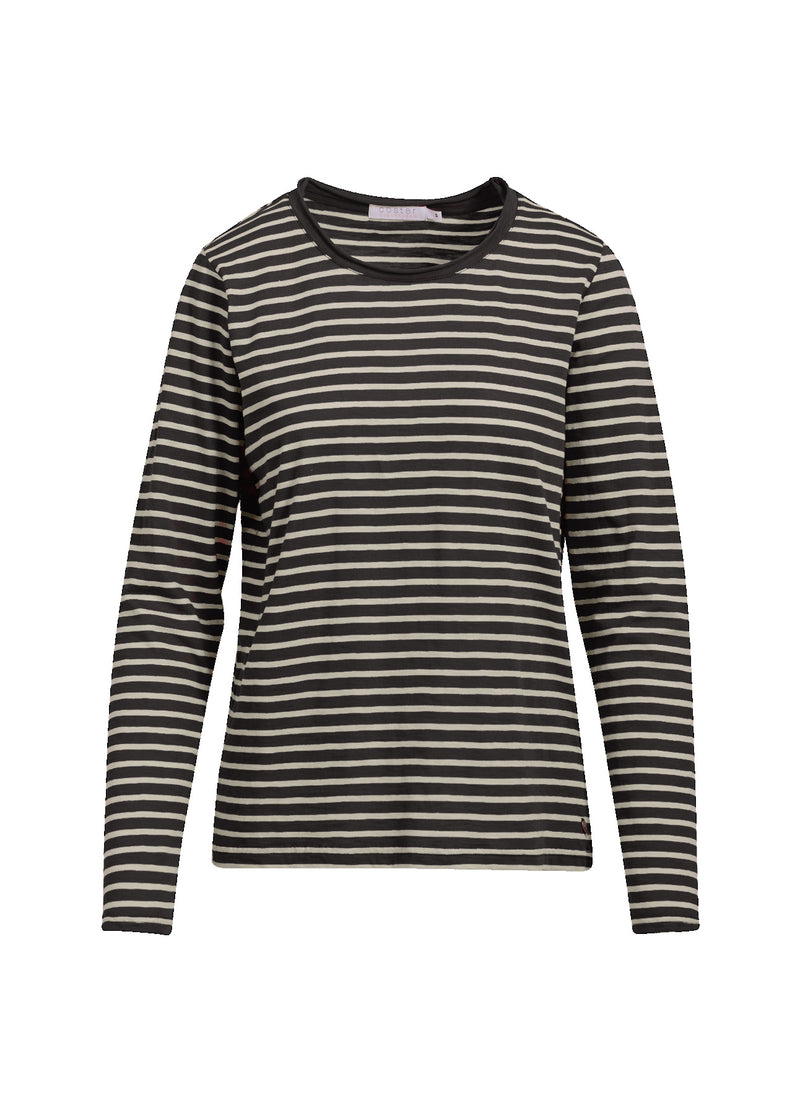 Coster Copenhagen LONG SLEEVE T-SHIRT W. STRIPES Shirt/Blouse Cream black stripe - 296