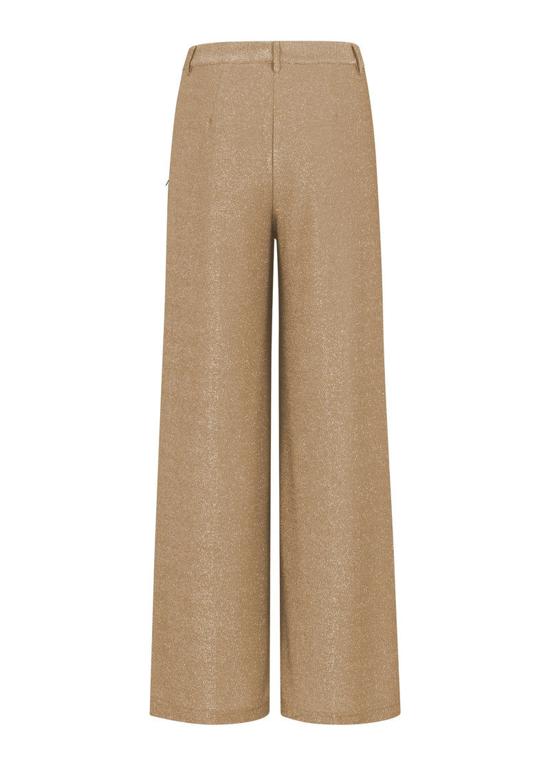 Coster Copenhagen SHIMMER PANTS W. PRESS FOLD - PETRA FIT Pants Shimmer sand - 783