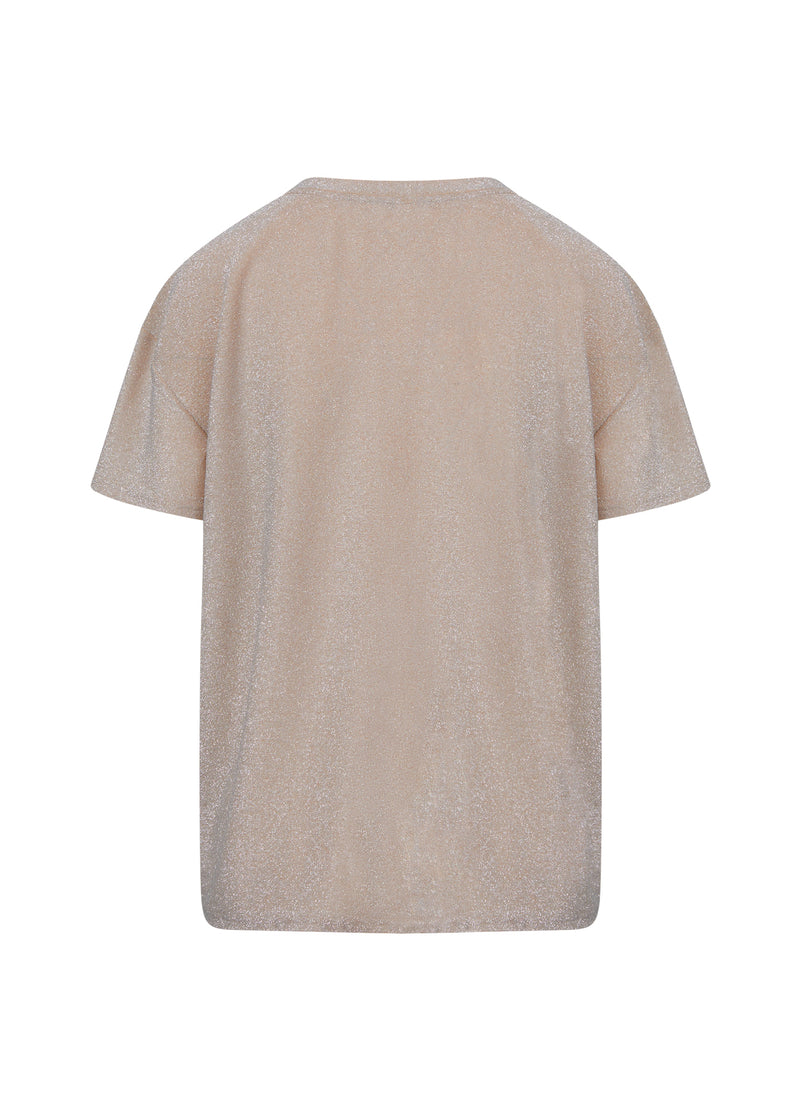 Coster Copenhagen SHIMMER TEE T-Shirt Shimmer sand - 783