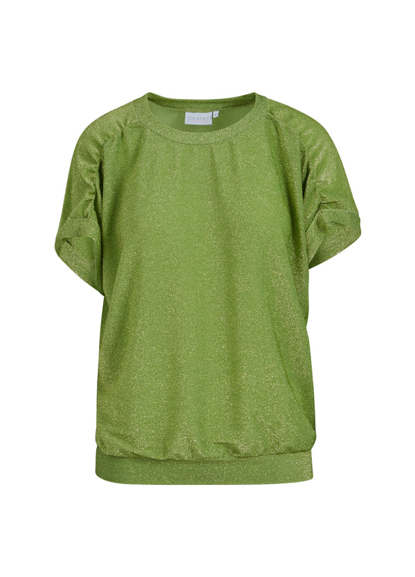 Coster Copenhagen SHIMMER TOP WITH GATHERINGS AT SLEEVE Shirt/Blouse Shimmer green - 480