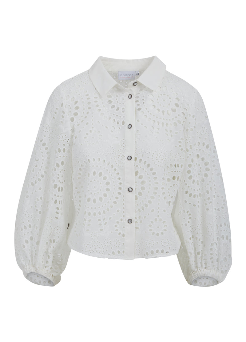 Coster Copenhagen SHIRT IN BRODERIE ANGLAISE Shirt/Blouse White - 200