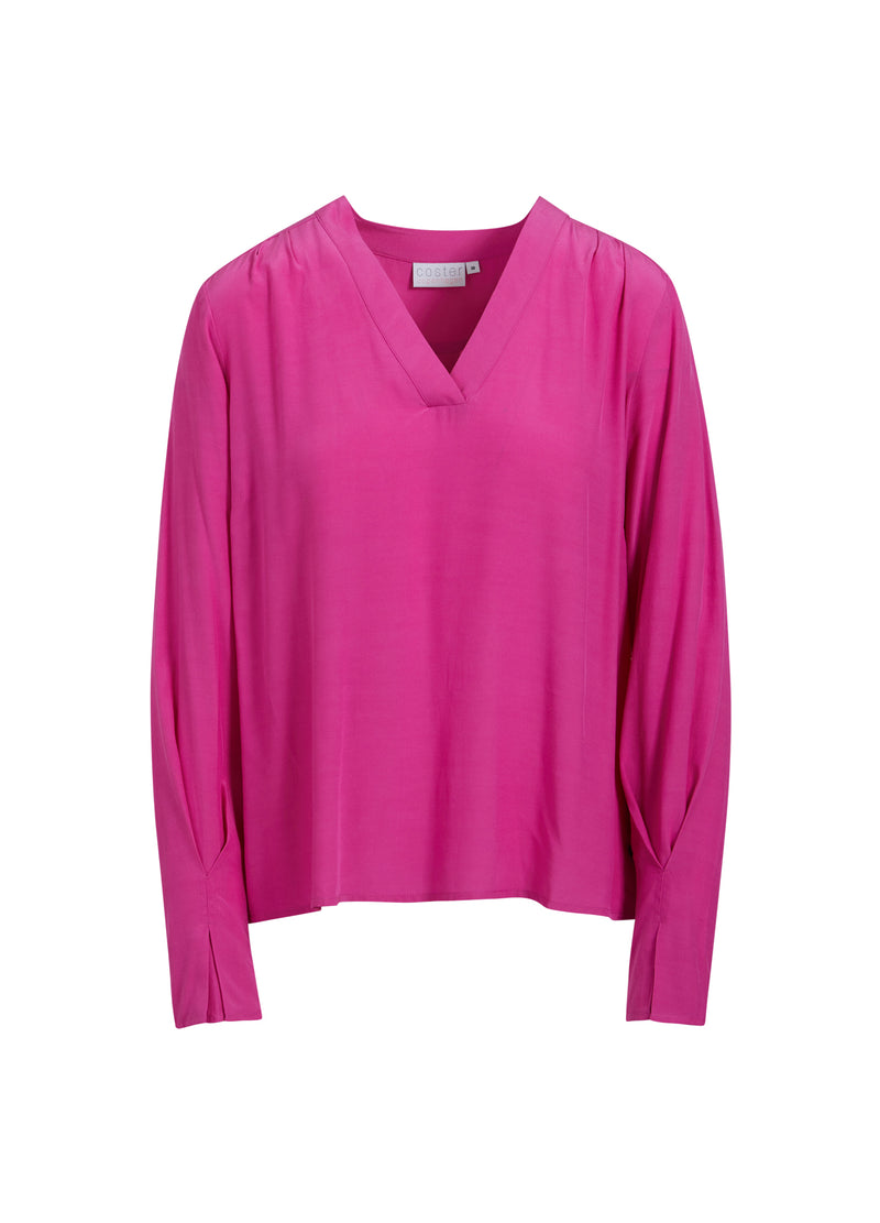 Coster Copenhagen SHIRT W. PLEATS Shirt/Blouse Raspberry pink - 648