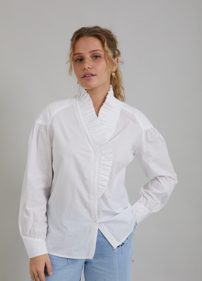 Coster Copenhagen SHIRT W. RUFFLES Shirt/Blouse White - 200