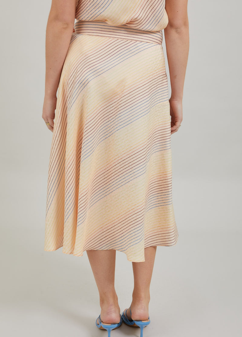 Coster Copenhagen SKIRT W. RAINBOW STRIPE PRINT Skirt Rainbow stripe print - 915