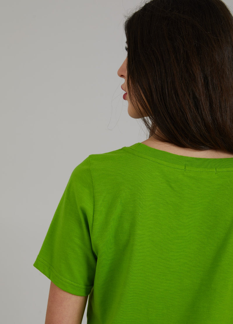 Coster Copenhagen T-SHIRT W. MUSHROOM PRINT T-Shirt Flashy green - 459