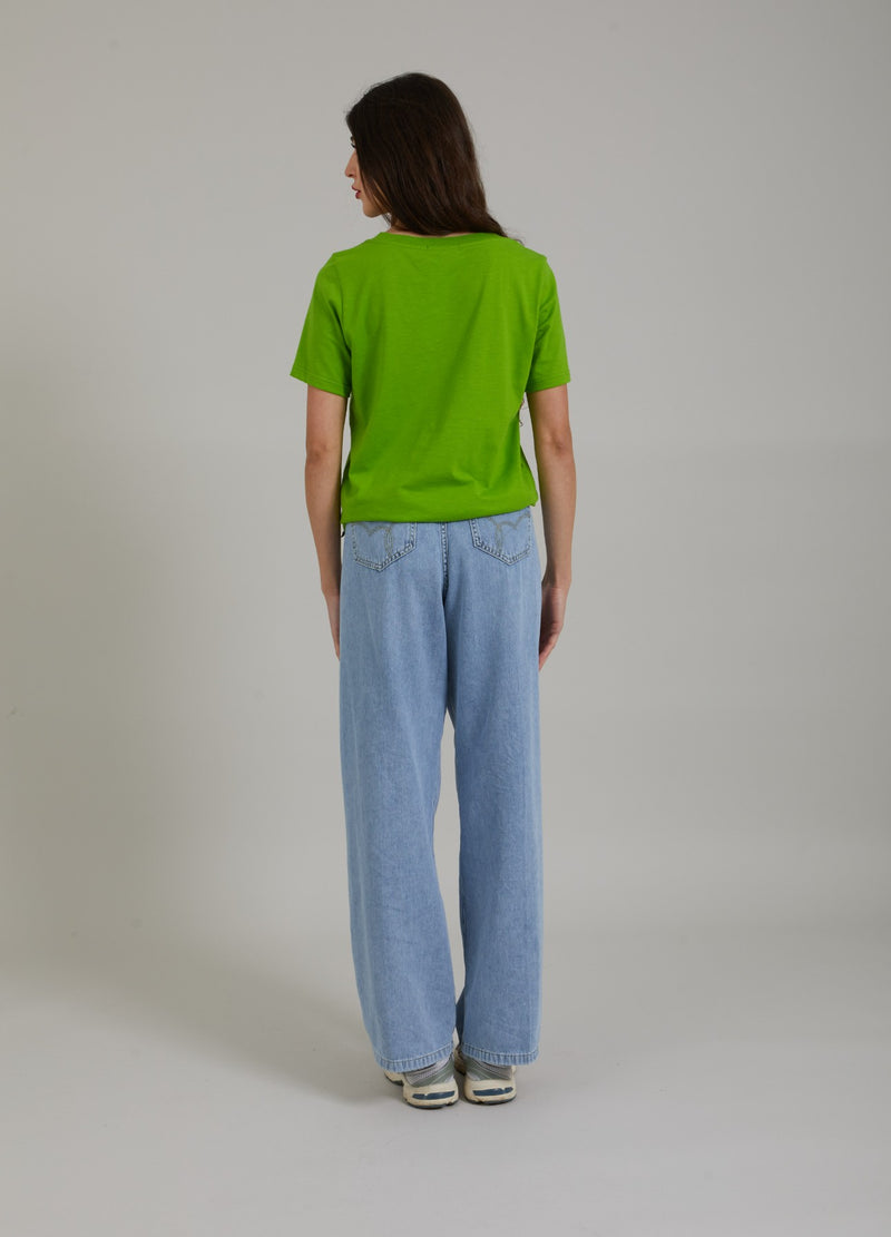 Coster Copenhagen T-SHIRT W. MUSHROOM PRINT T-Shirt Flashy green - 459