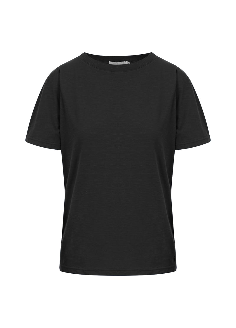 Coster Copenhagen T-SHIRT W. PLEATS T-Shirt Black - 100