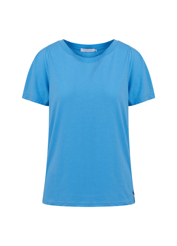 Coster Copenhagen T-SHIRT W. PLEATS T-Shirt Sporty blue - 520