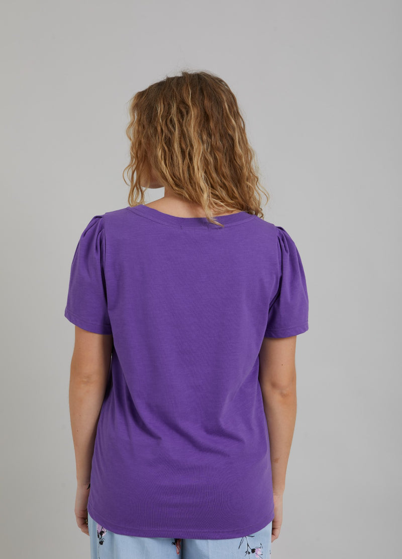 Coster Copenhagen T-SHIRT W. PLEATS T-Shirt Warm purple - 846