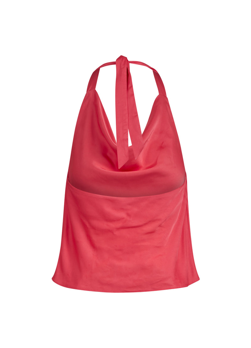 Coster Copenhagen TOP WITH DRAPING AT FRONT Top - Short sleeve Intense pink - 659